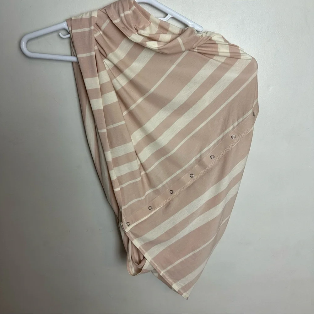 Lululemon Vinyasa Scarf One Size Pima Cotton Striped light pink & cream